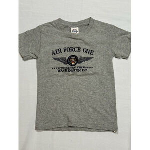 Air Force One Embroidered T-Shirt Washington President White House Kids XS Read